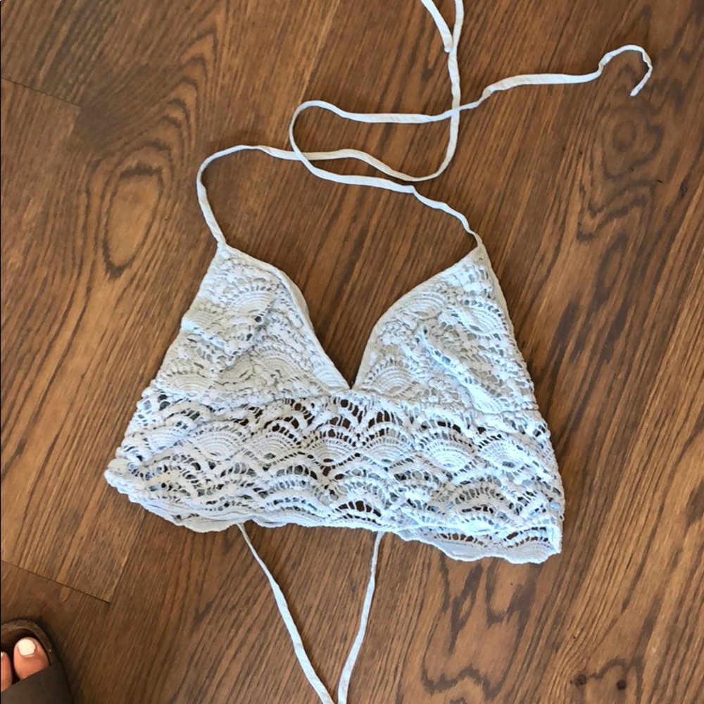Lace tie top/bralette